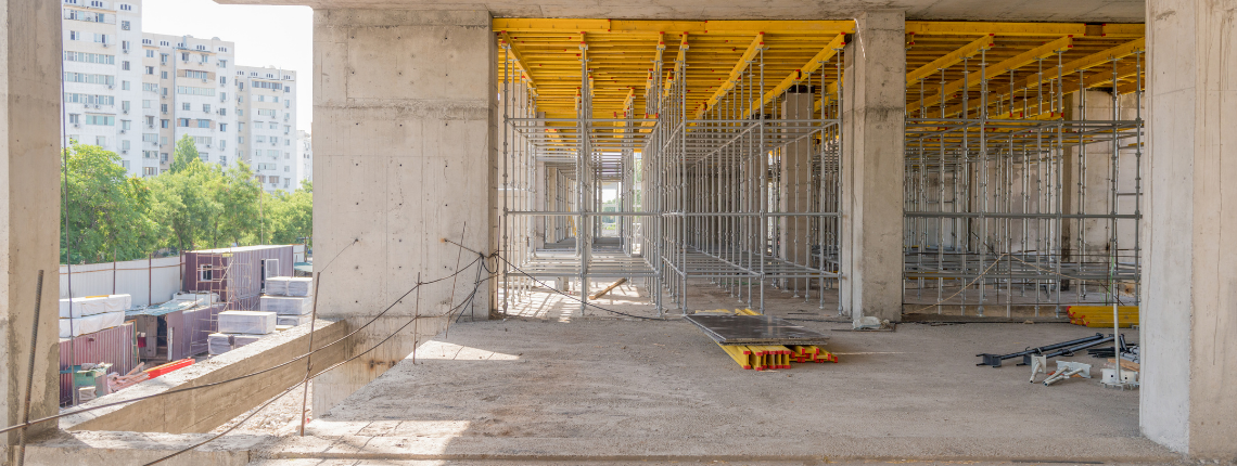 commercial concrete structure in progress